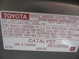 2006 Toyota Avalon XL Silver 3.5L AT #Z24801